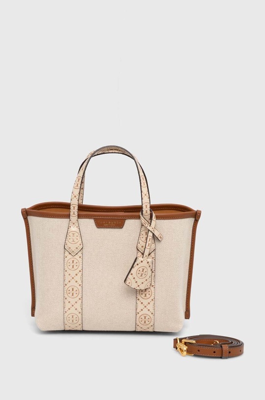 Tory Burch torebka Perry Canvas Small beżowy 158635.122