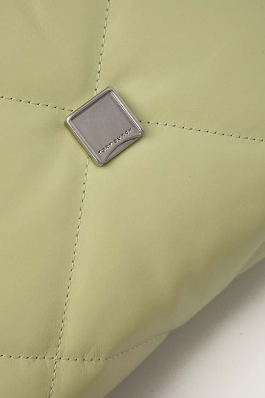 Tory Burch torebka skórzana Kira Diamond Quilt Small zielony 154706.300