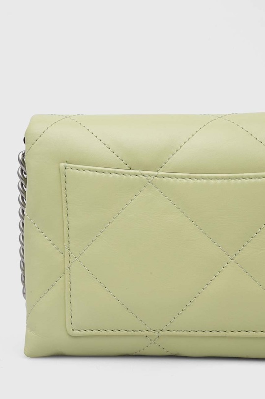 Akcesoria Tory Burch torebka skórzana Kira Diamond Quilt 154987.300 zielony
