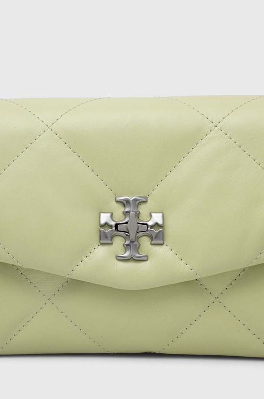Tory Burch torebka skórzana Kira Diamond Quilt zielony 154987.300