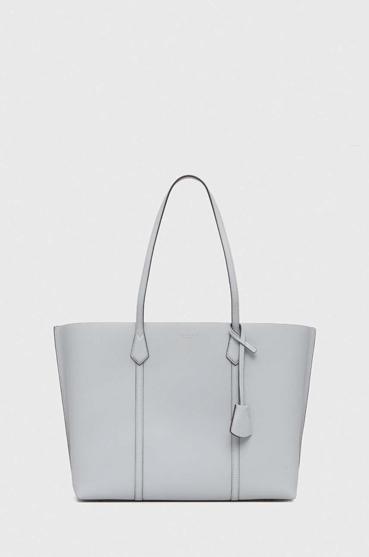 Tory Burch torebka skórzana Perry Triple-Compartment skóra licowa szary 81932.020