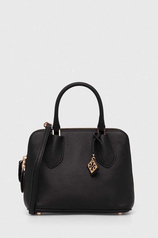 Tory Burch torebka skórzana Mini Pebbled Swing skóra licowa czarny 155619.001