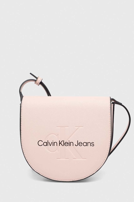 Τσάντα Calvin Klein Jeans απομίμηση λείου δέρματος ροζ K60K611966