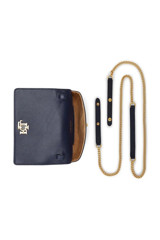 Kožená kabelka Lauren Ralph Lauren námořnická modř 432915377