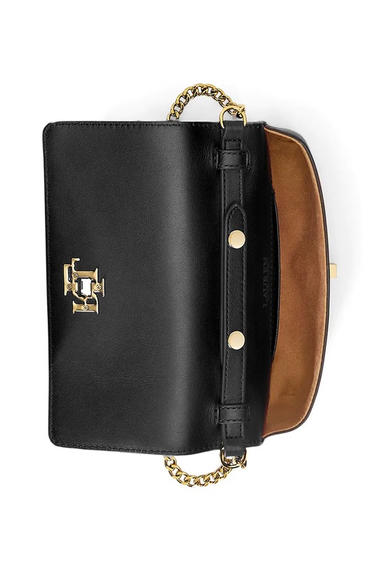 Lauren Ralph Lauren torebka skórzana czarny 432915377