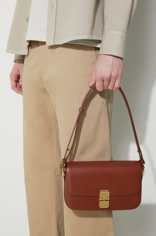 A.P.C. leather handbag Sac Grace Baguette PXBMW.F61615.CAD