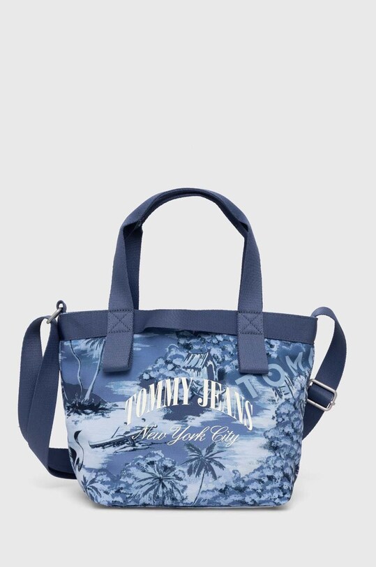 Kabelka Tommy Jeans vzorovaný modrá AW0AW16226