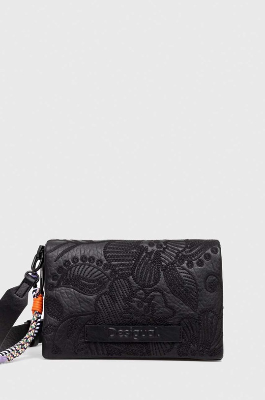 Desigual torebka ALPHA DORTMUND FLAP 2 aplikacja czarny 24SAXP39