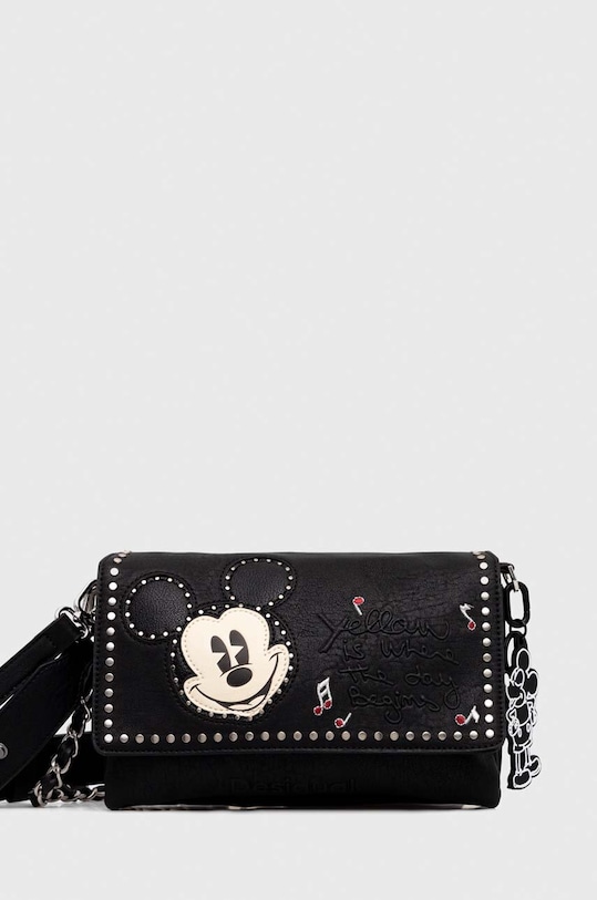 Desigual torebka MICKEY ROCK DORTMUND aplikacja czarny 24SAXP38