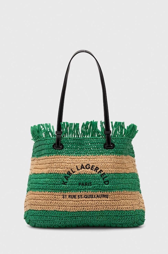 Karl Lagerfeld geanta de plaja incape in A4 verde 241W3008