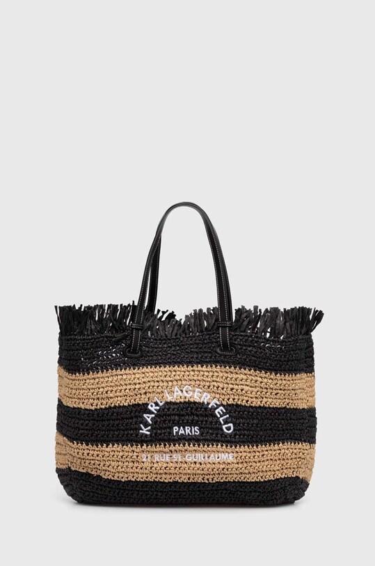 Torba za plažu Karl Lagerfeld bez remena crna 241W3008