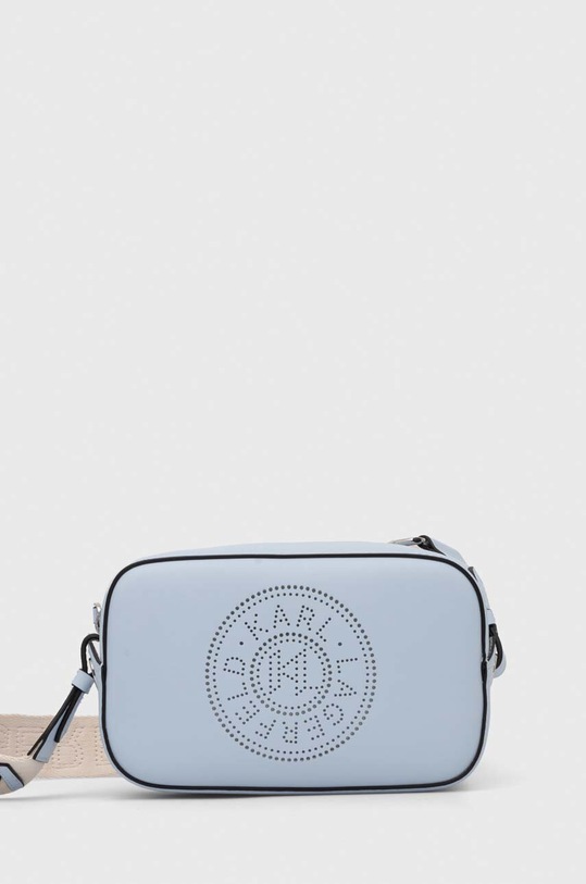 Karl Lagerfeld torebka skórzana skóra licowa niebieski 241W3029