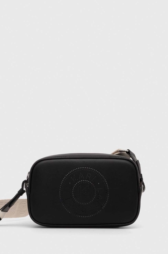 Karl Lagerfeld torebka skórzana skóra licowa czarny 241W3029