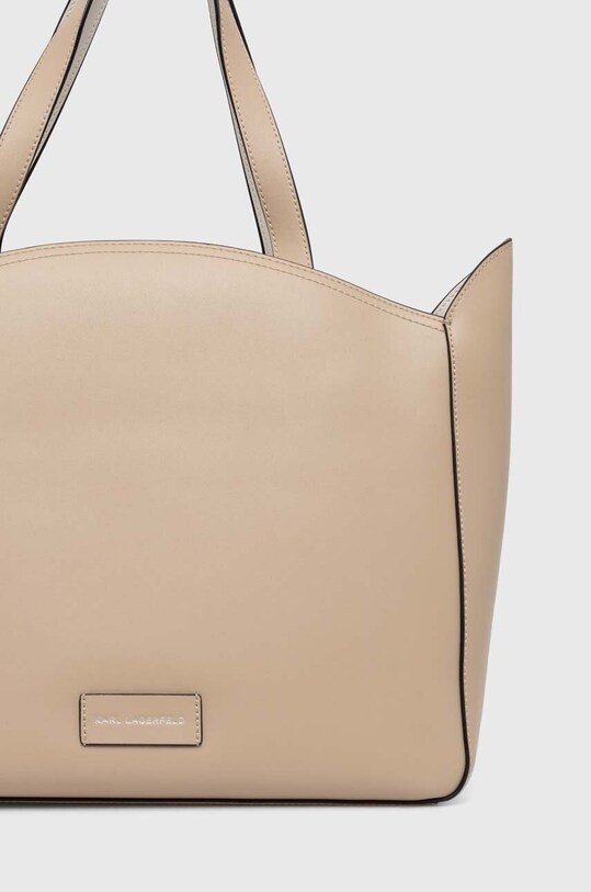 Akcesoria Karl Lagerfeld torebka skórzana 241W3068 beżowy