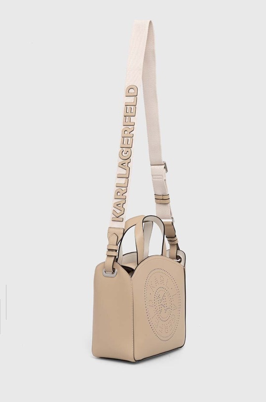 Kožená kabelka Karl Lagerfeld 241W3069 béžová AW24