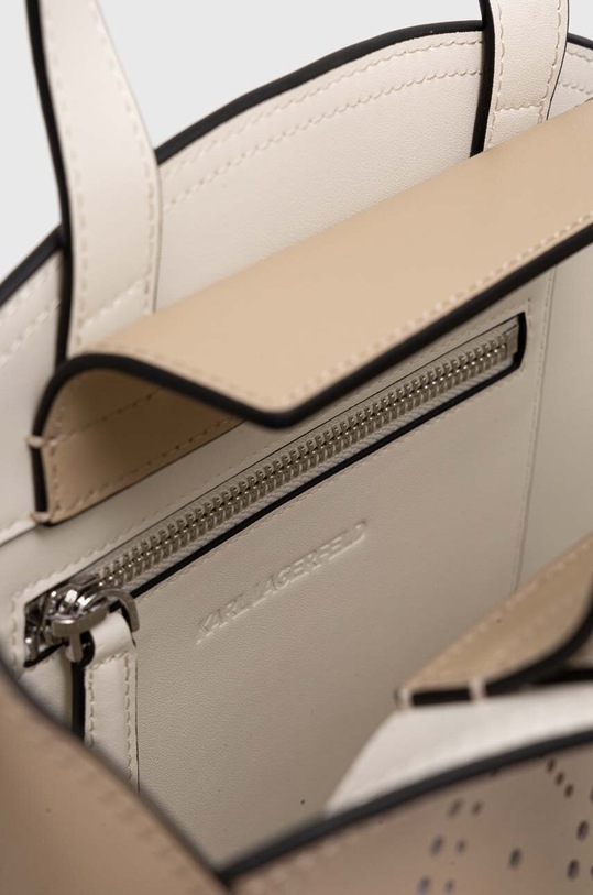 Kožená kabelka Karl Lagerfeld 241W3069 béžová
