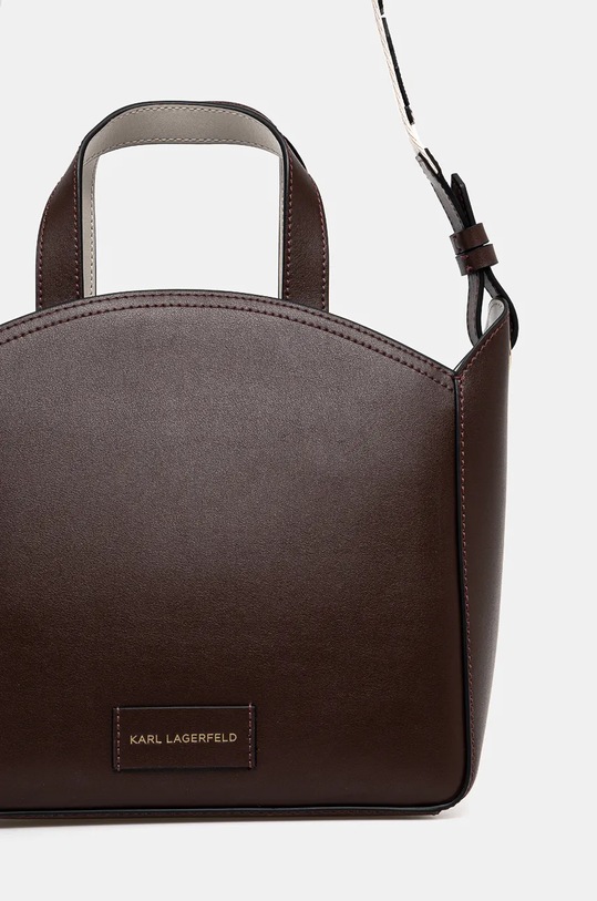 Doplňky Kožená kabelka Karl Lagerfeld 241W3069 hnědá