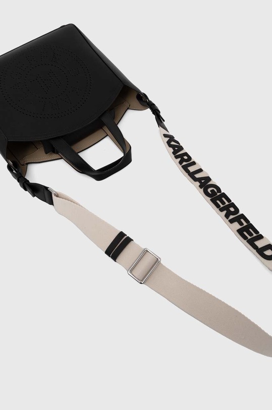 Kožená kabelka Karl Lagerfeld černá 241W3069