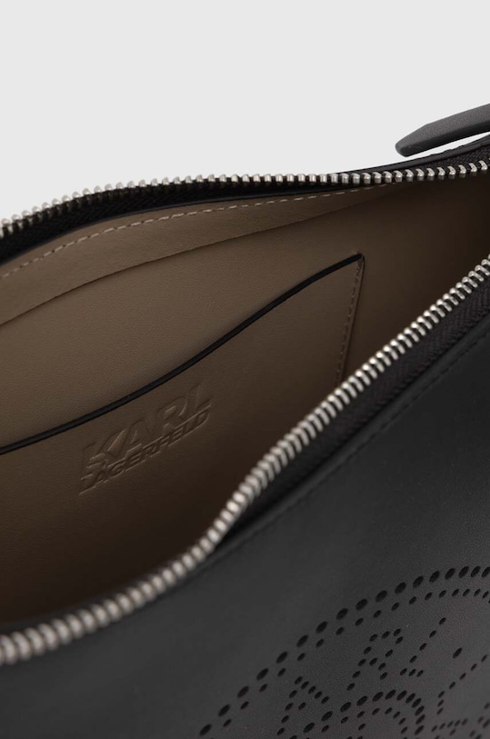 Kožená kabelka Karl Lagerfeld 241W3028 černá