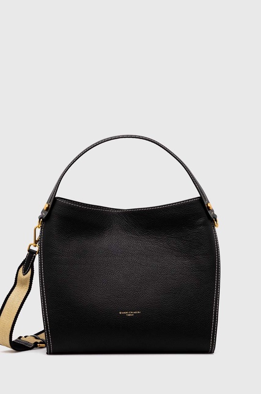 Gianni Chiarini poseta de piele uni negru BS.10641.GRN