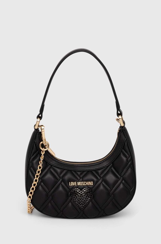 Love Moschino borsa a mano in pelle pelle fiore nero JC4346PP0I