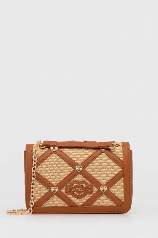 Love Moschino torebka nie mieści A4 beżowy JC4313PP0I