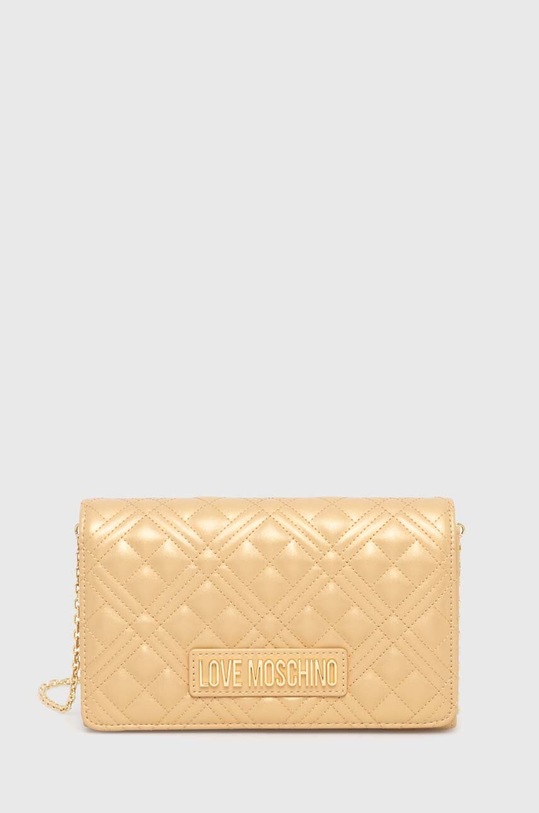 Kabelka Love Moschino imitácia lakovanej kože zlatá JC4079PP0I