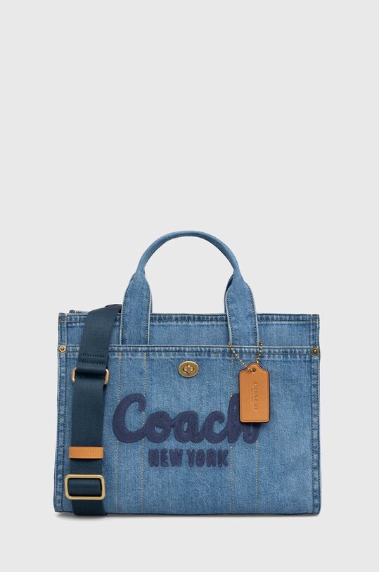 Сумочка Coach аплікація блакитний CR657