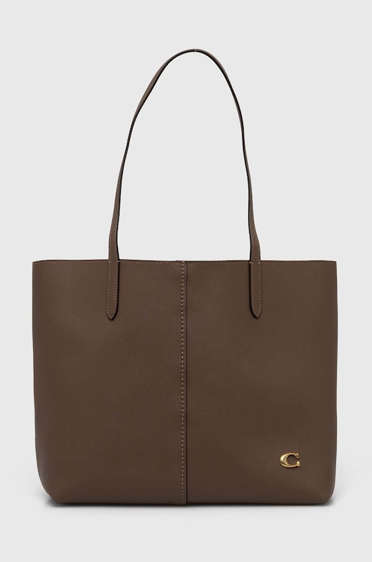 Coach torebka skórzana skóra licowa brązowy CR664