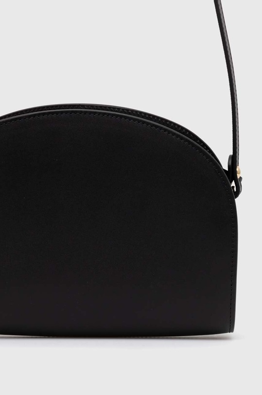 Accesorii A.P.C. poseta de piele sac demi-lune PXAWV.F61048.LZZ negru
