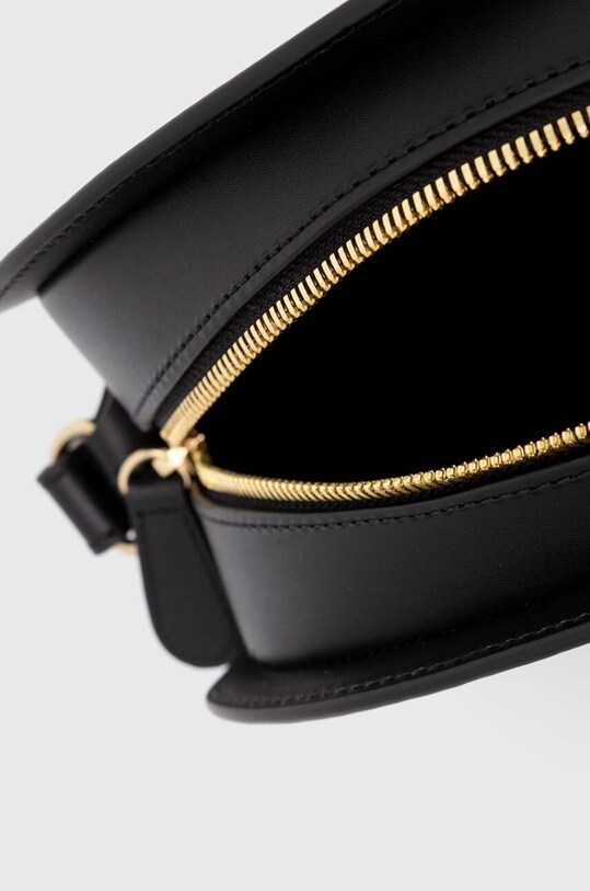 A.P.C. poseta de piele sac demi-lune PXAWV.F61048.LZZ negru