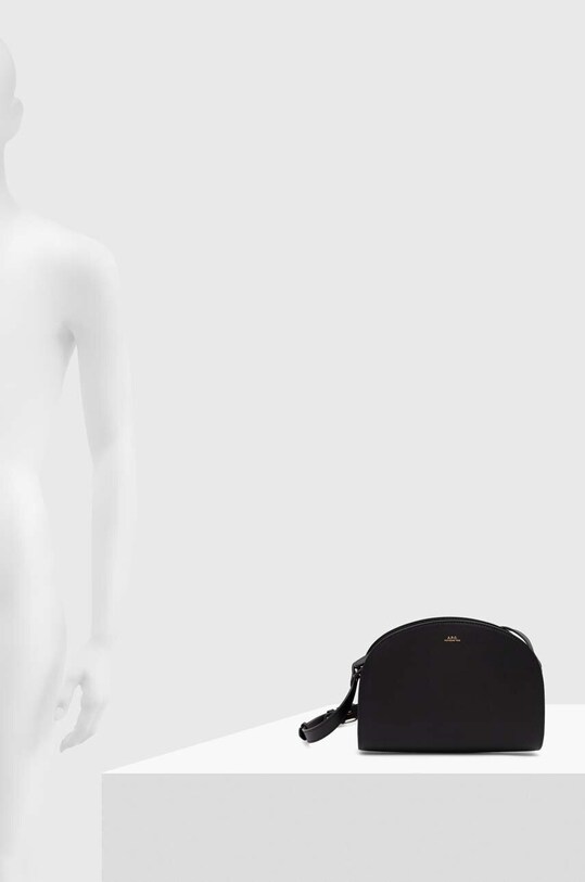 A.P.C. poseta de piele sac demi-lune PXAWV.F61048.LZZ