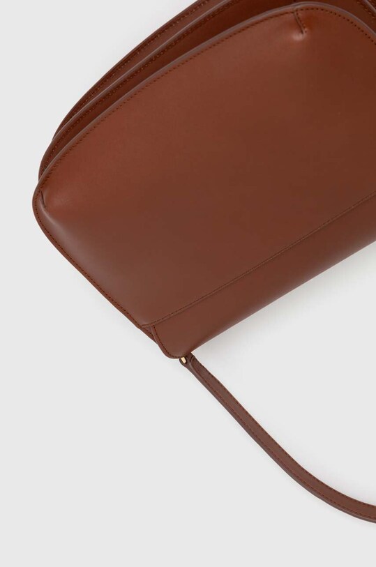 Doplnky Kožená kabelka A.P.C. sac sarah shoulder PXAWV.F61526.CAD hnedá