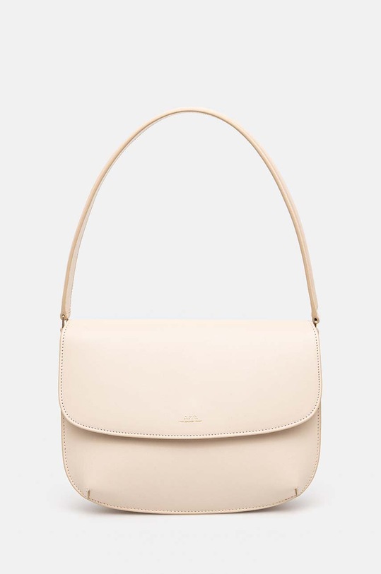 A.P.C. torebka skórzana sac sarah shoulder skóra licowa beżowy PXAWV.F61526.AAH