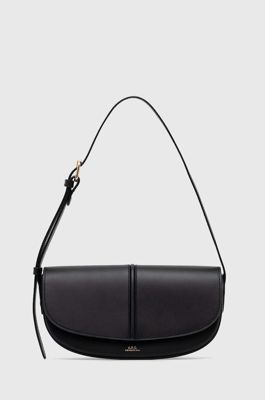 A.P.C. leather handbag sac betty shoulder strapless black PXAWV.F61834.LZZ