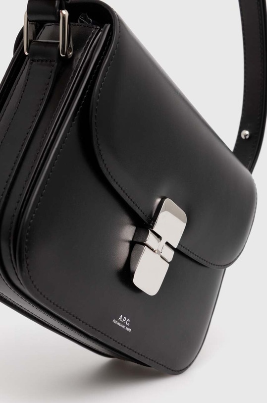 Kožna torba A.P.C. sac grace small crna PXBVN.F61413.LZZ