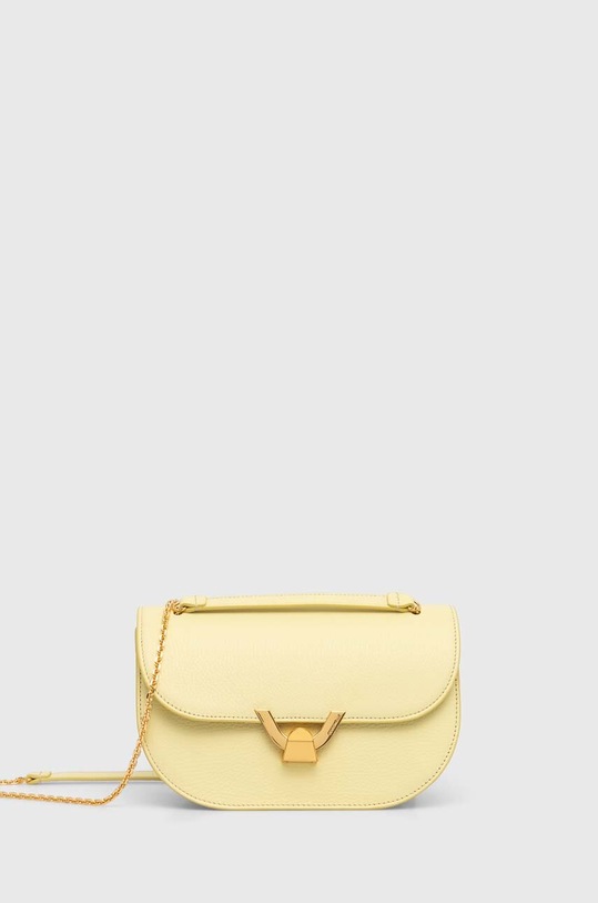Coccinelle borsa a mano in pelle pelle fiore giallo E1.QTF.15.02.01.G61