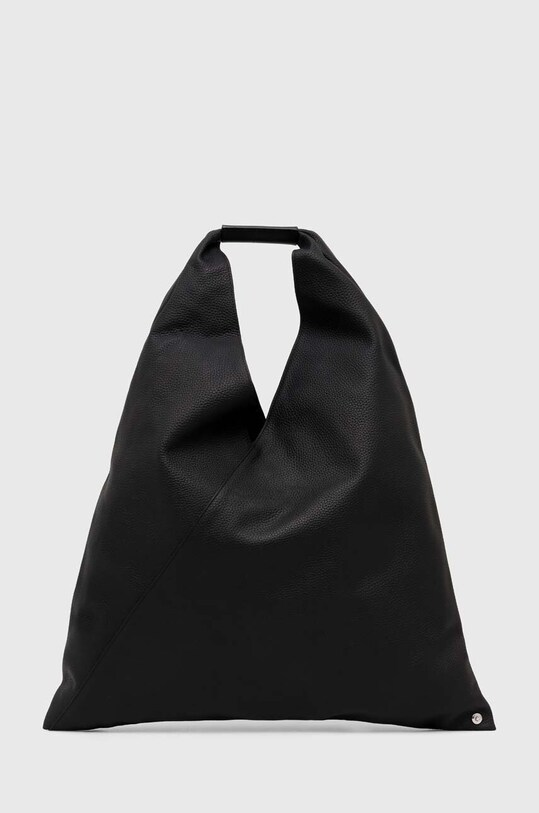 MM6 Maison Margiela torebka skórzana Classic Japanese Handbag skóra licowa czarny S54WD0039