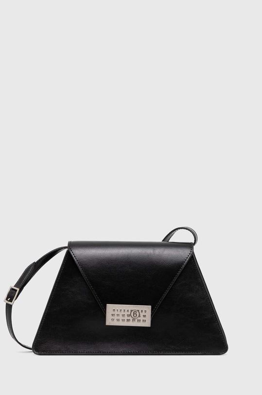 MM6 Maison Margiela borsa a mano in pelle Numeric Bag Medium semplice nero SB6ZH0015
