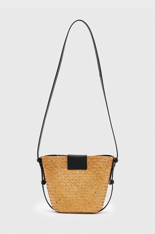 AllSaints poseta EBRO STRAW CROSSBODY WB581Y galben SS24