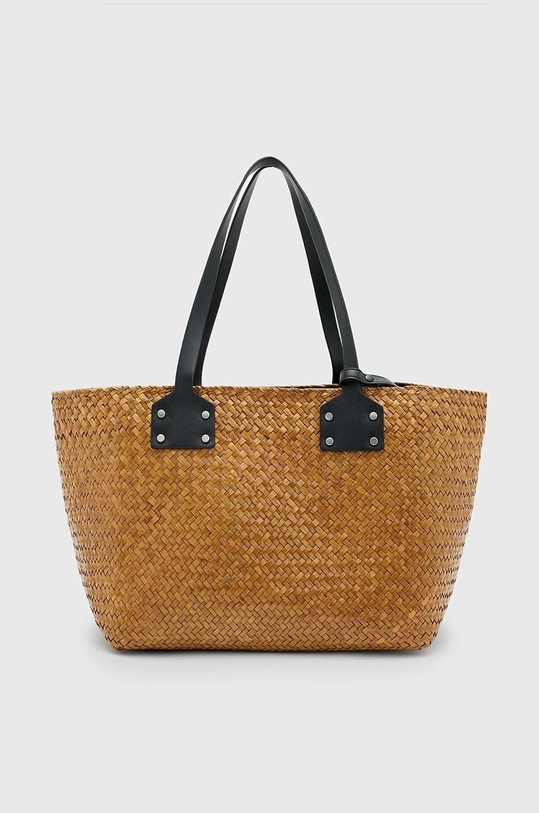 AllSaints torebka MOSLEY STRAW TOTE mieści A4 brązowy WB725Z