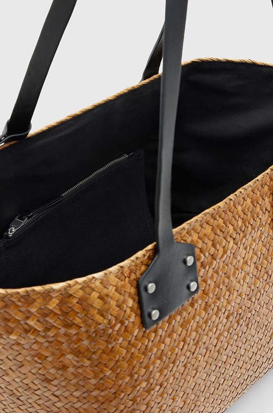 AllSaints torebka MOSLEY STRAW TOTE brązowy WB725Z