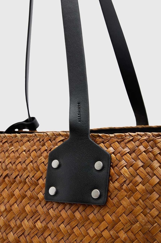 AllSaints torebka MOSLEY STRAW TOTE WB725Z brązowy