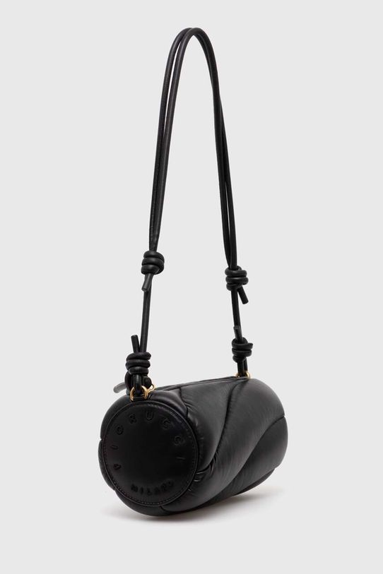 Кожена чанта Fiorucci Black Leather Mella Bag