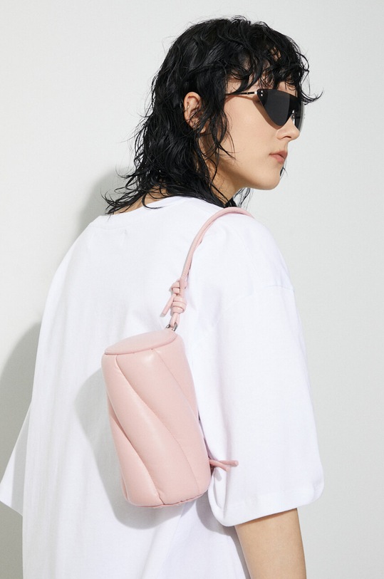 Kožená kabelka Fiorucci Baby Pink Leather Mini Mella Bag U01FPABA002LE04PN02