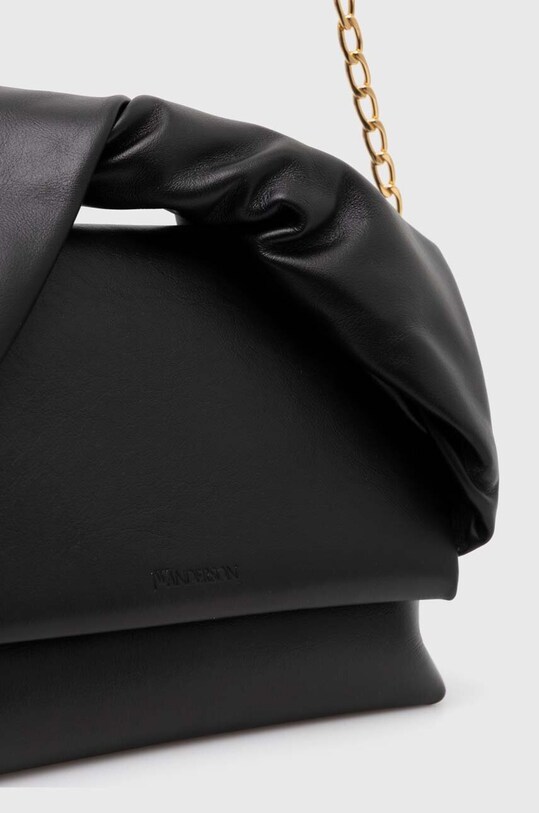 Kožená kabelka JW Anderson Large Twister Bag černá HB0538.LA0315.999