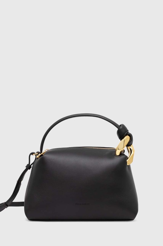 JW Anderson leather handbag Small Corner Bag grain leather black HB0603.LA0307.999