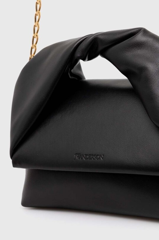 Kožna torba JW Anderson Midi Twister Bag crna HB0539.LA0315.999