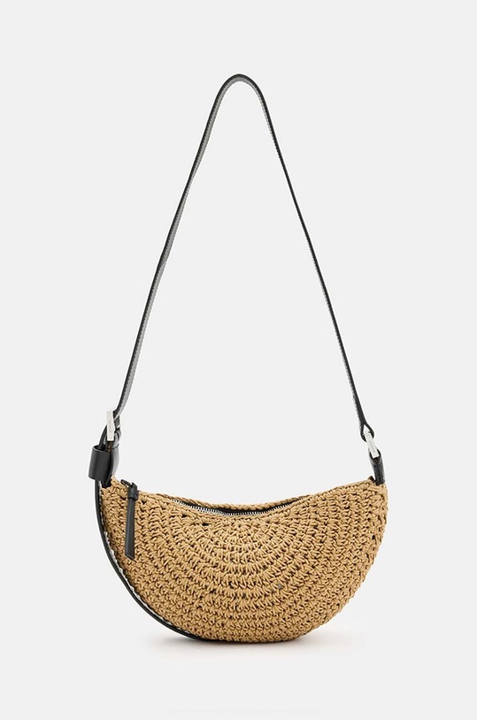 AllSaints torebka HALF MOON KNOT XBODY skóra licowa beżowy W155XA