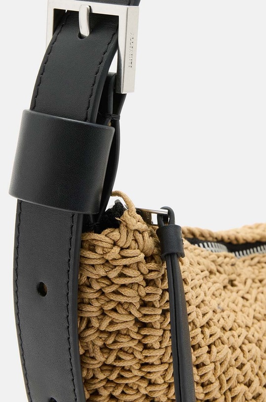 AllSaints torebka HALF MOON KNOT XBODY beżowy W155XA
